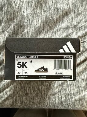 Adidas Black and White VL Court 3.0 CFI Shoe Box
